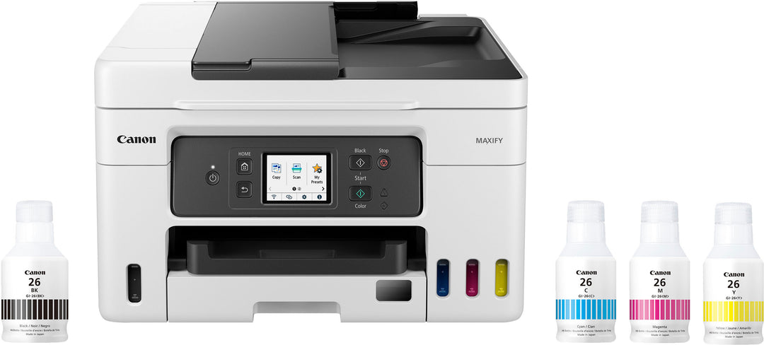 Canon - MAXIFY MegaTank GX4020 Wireless All-In-One Inkjet Printer with Fax - White_0