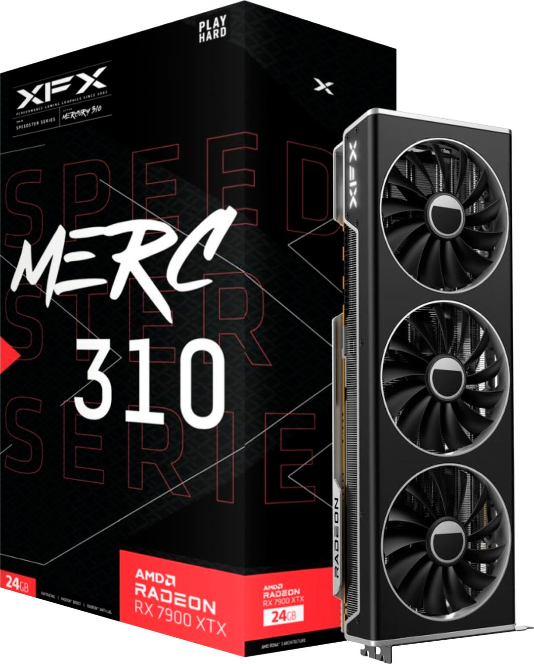 XFX - Speedster MERC310 AMD Radeon RX 7900XTX 24GB GDDR6 PCI Express 4.0 Gaming Graphics Card - Black_5