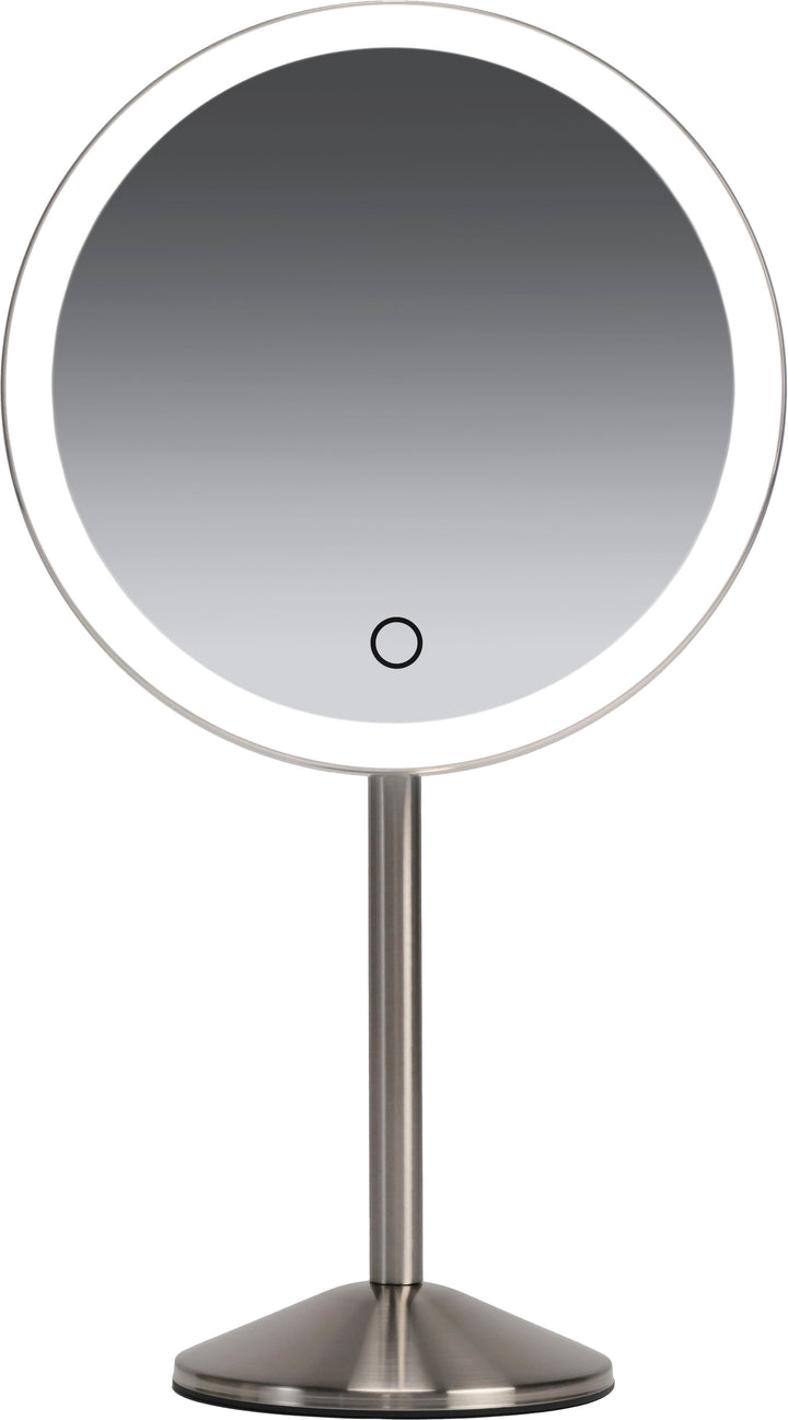 Ilios - Rechargeable 1x Round Tabletop Mirror - Silver_0
