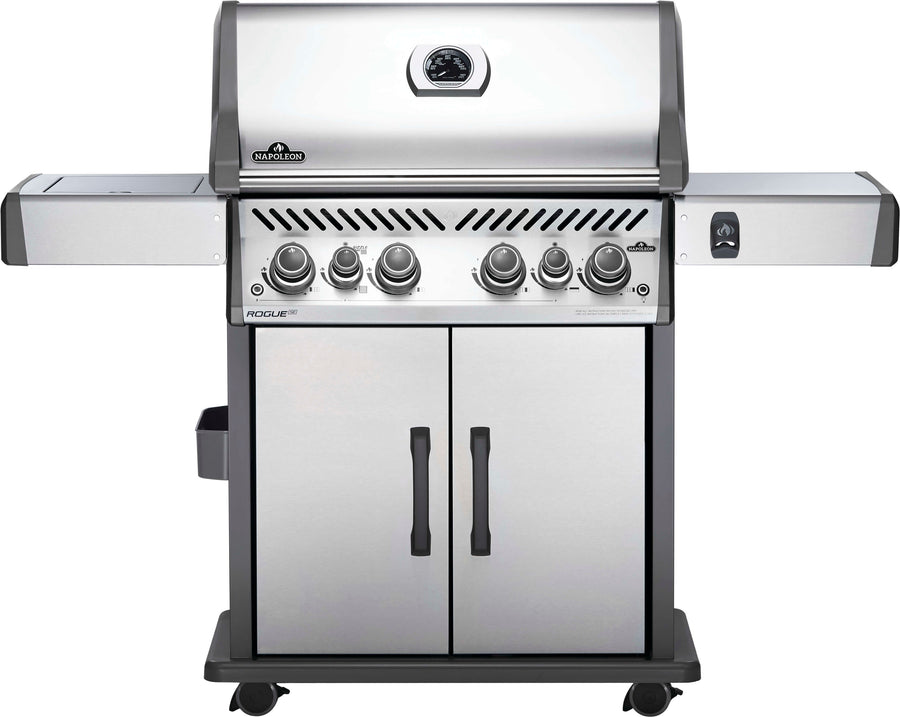 Napoleon - Rogue SE 525 Propane Gas Grill with Side and Rear Burners and Grill Cover - Stainless Steel_0