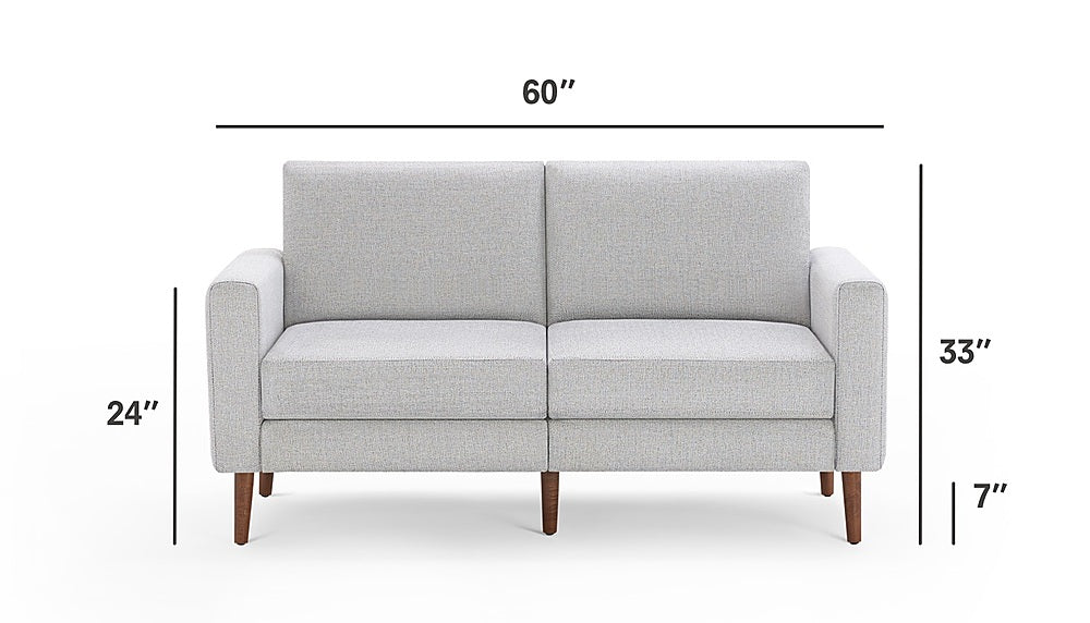 Burrow - Mid-Century Nomad Loveseat - Crushed Gravel_4