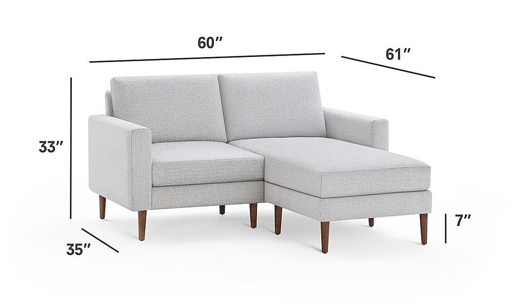 Burrow - Mid-Century Nomad Sectional Loveseat - Charcoal_4