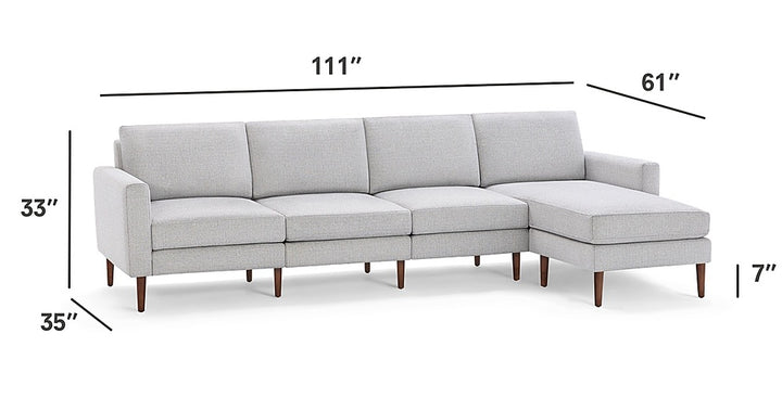 Burrow - Mid-Century Nomad King Sectional - Crushed Gravel_4