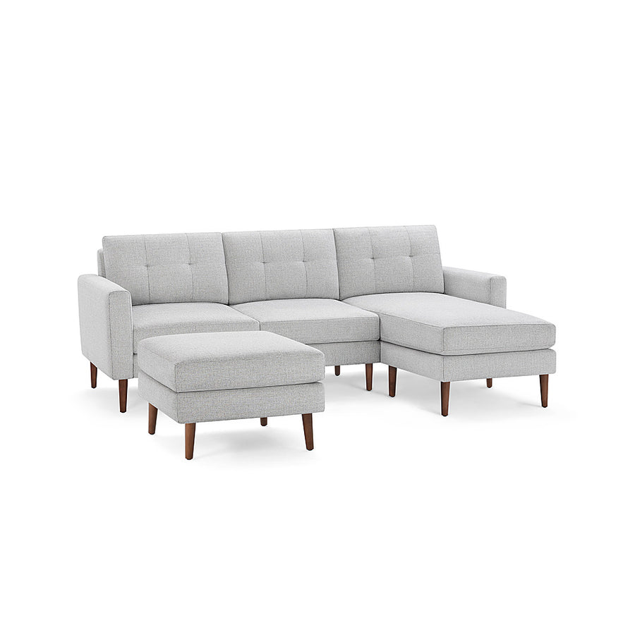 Burrow - Mid-Century Nomad Sofa Sectional with Ottoman - Crushed Gravel_0