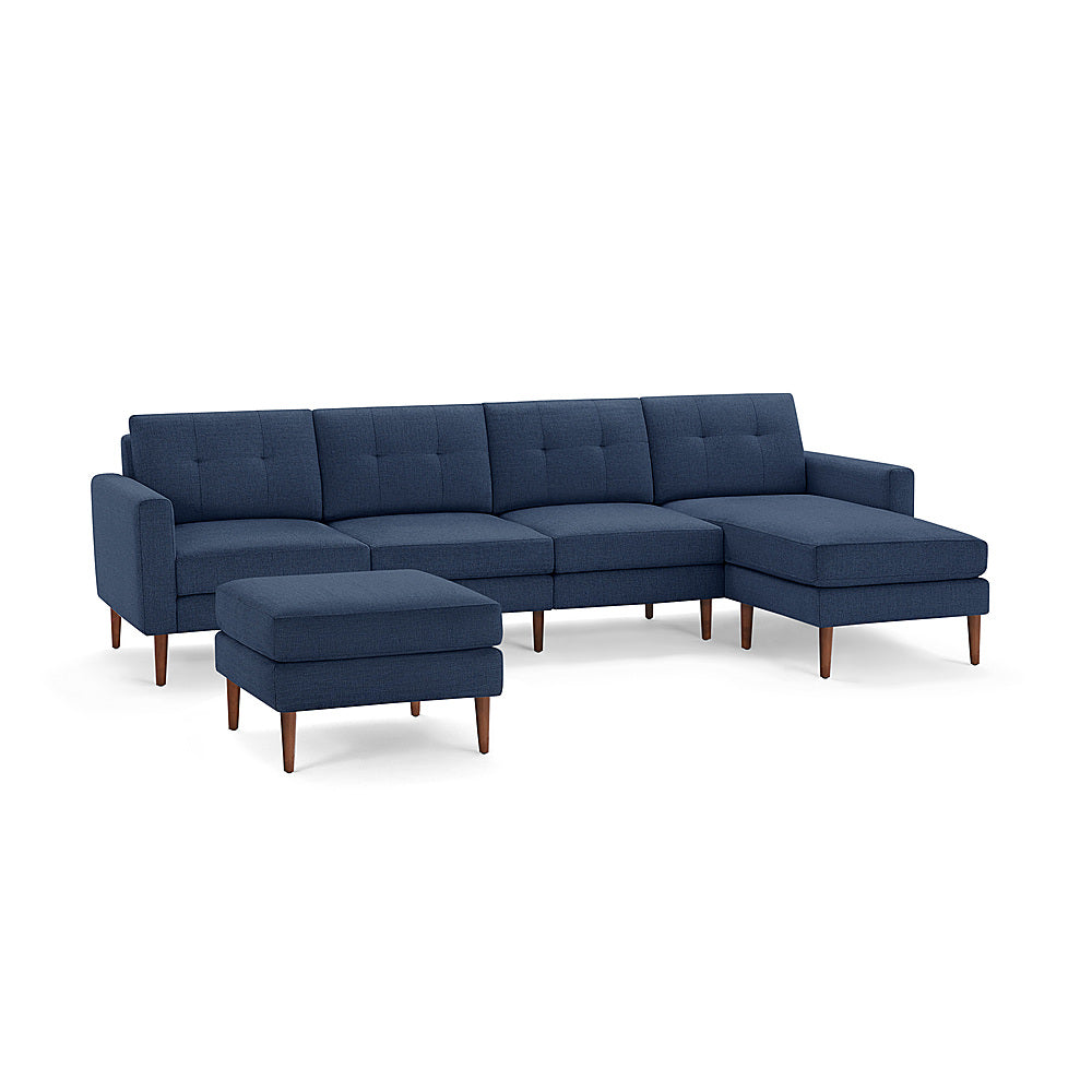 Burrow - Mid-Century Nomad King Sectional with Ottoman - Navy Blue_0