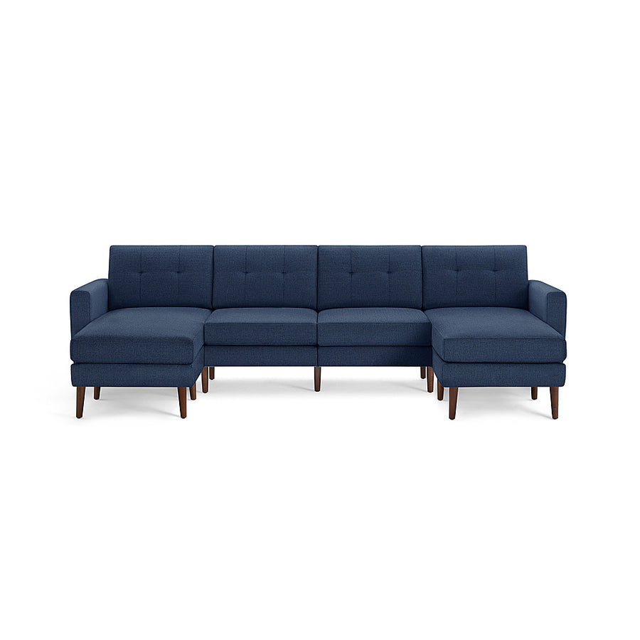 Burrow - Mid-Century Nomad King Sofa with Double Chaise - Navy Blue_0
