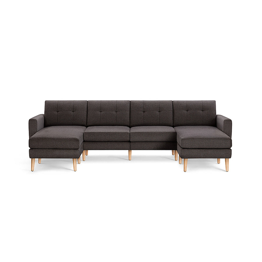 Burrow - Mid-Century Nomad King Sofa with Double Chaise - Charcoal_0
