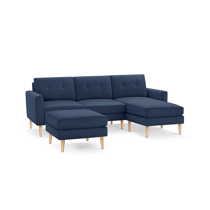 Burrow - Mid-Century Nomad Sofa Sectional with Ottoman - Navy Blue_0