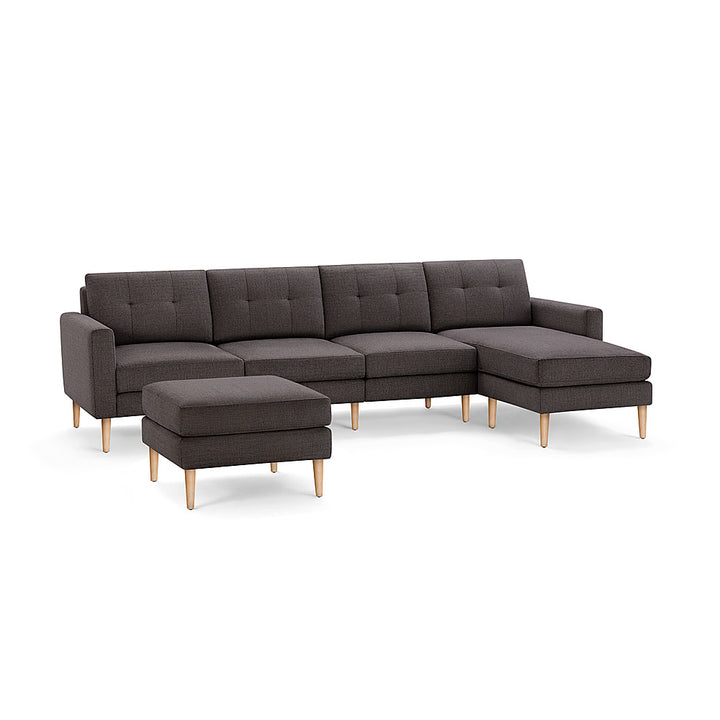Burrow - Mid-Century Nomad King Sectional with Ottoman - Charcoal_0