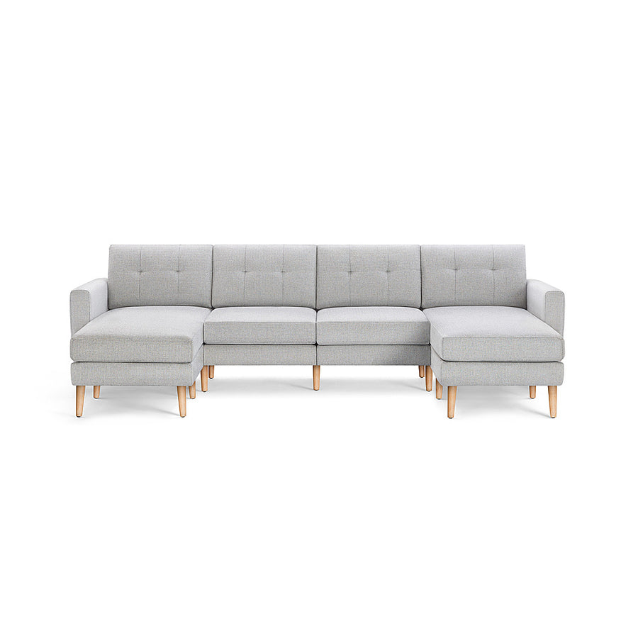 Burrow - Mid-Century Nomad King Sofa with Double Chaise - Crushed Gravel_0
