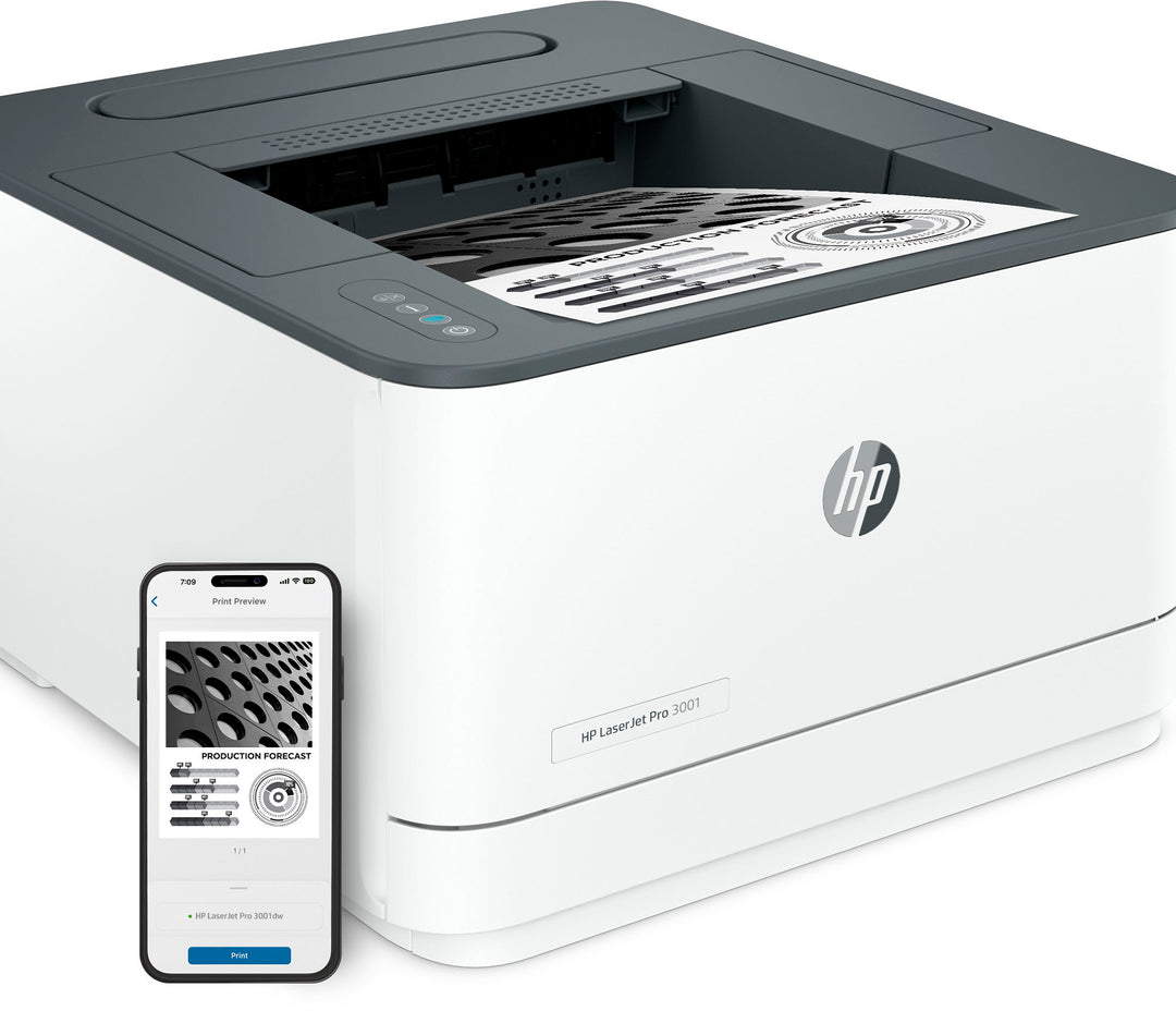 HP - LaserJet Pro 3001dw Wireless Black-and-White Laser Printer_9