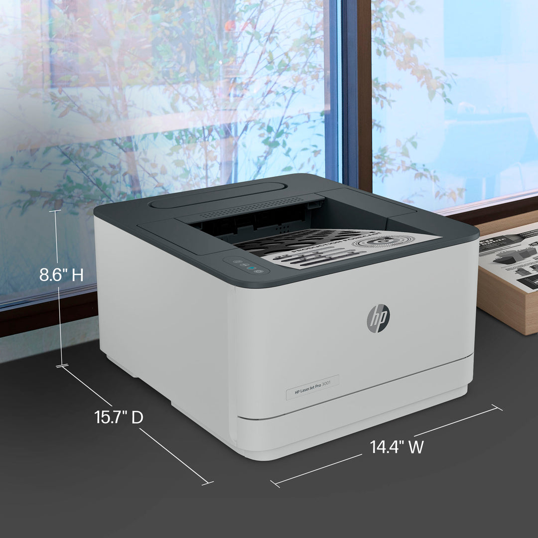 HP - LaserJet Pro 3001dw Wireless Black-and-White Laser Printer_5