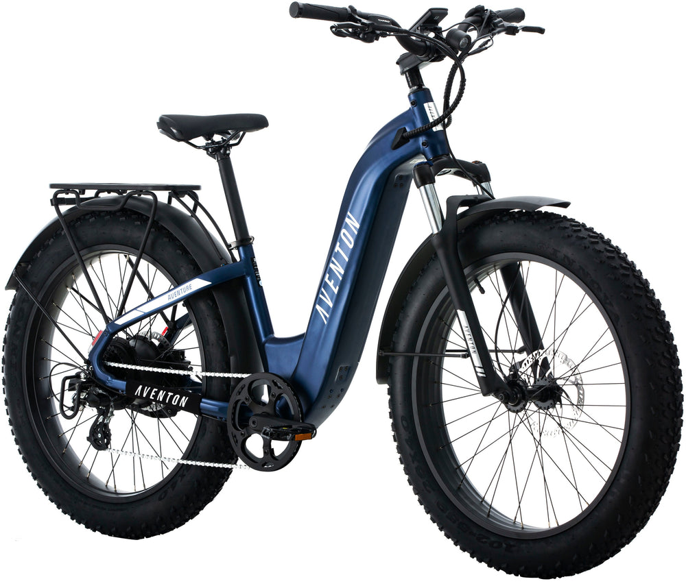 Aventon - Aventure.2 Step-Through Ebike w/ 60 mile Max Operating Range and 28 MPH Max Speed - Large - Cobalt_1