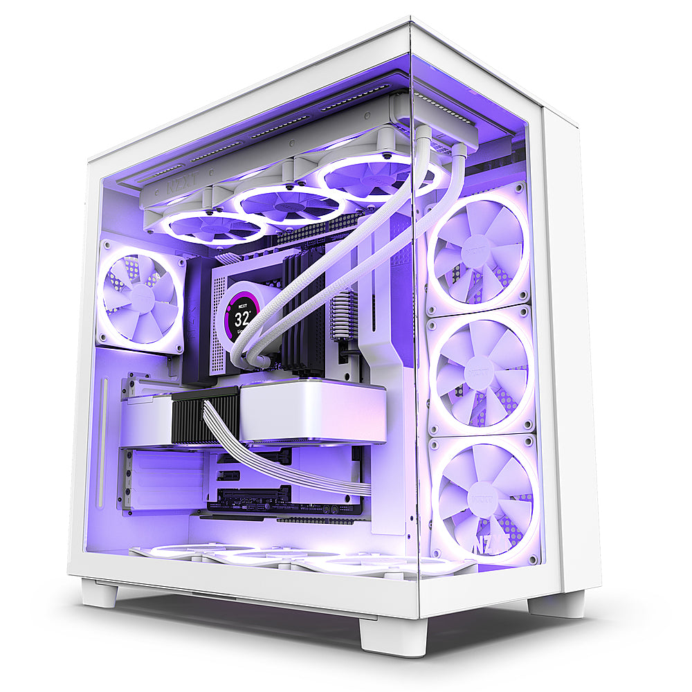 NZXT - H9 Flow ATX Mid-Tower Case with Dual Chamber - White_0
