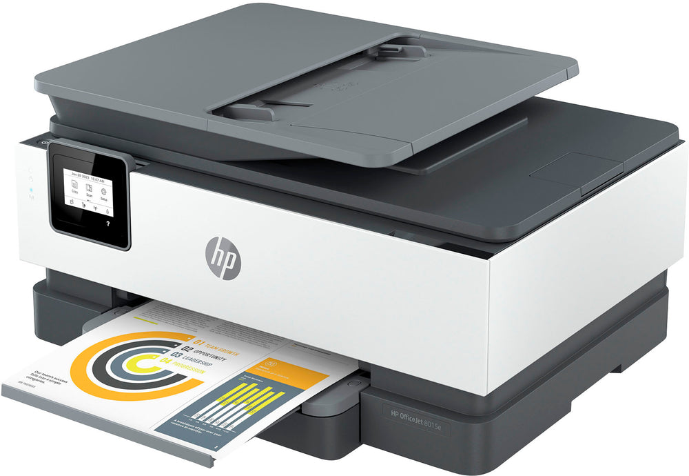 HP - OfficeJet 8015e Wireless All-In-One Inkjet Printer with 6 months of Instant Ink Included with HP+ - White_1