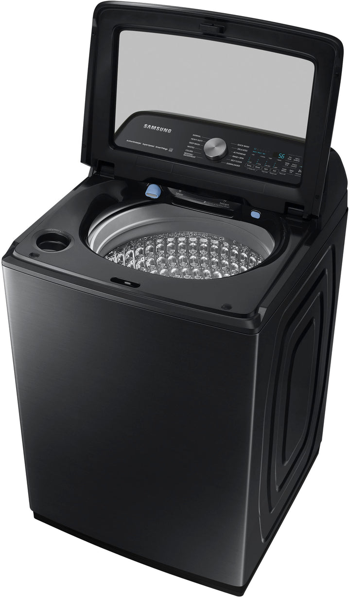 Samsung - 5.1 cu. ft. Smart Top Load Washer with ActiveWave Agitator and Super Speed Wash - Brushed Black_7