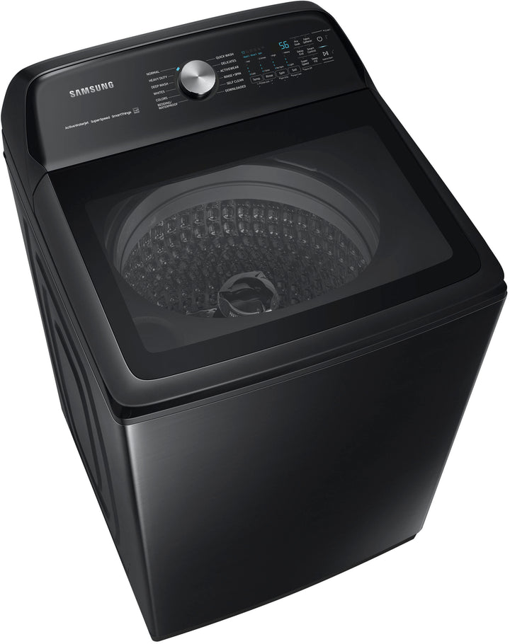 Samsung - 5.1 cu. ft. Smart Top Load Washer with ActiveWave Agitator and Super Speed Wash - Brushed Black_5