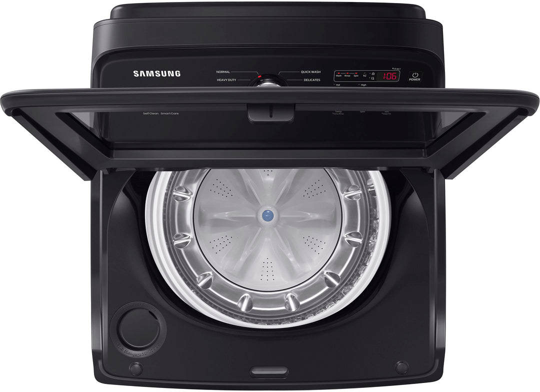 Samsung - 5.0 cu. ft. Large Capacity Top Load Washer with Deep Fill and EZ Access Tub - Brushed Black_8
