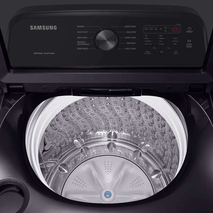 Samsung - 5.0 cu. ft. Large Capacity Top Load Washer with Deep Fill and EZ Access Tub - Brushed Black_4