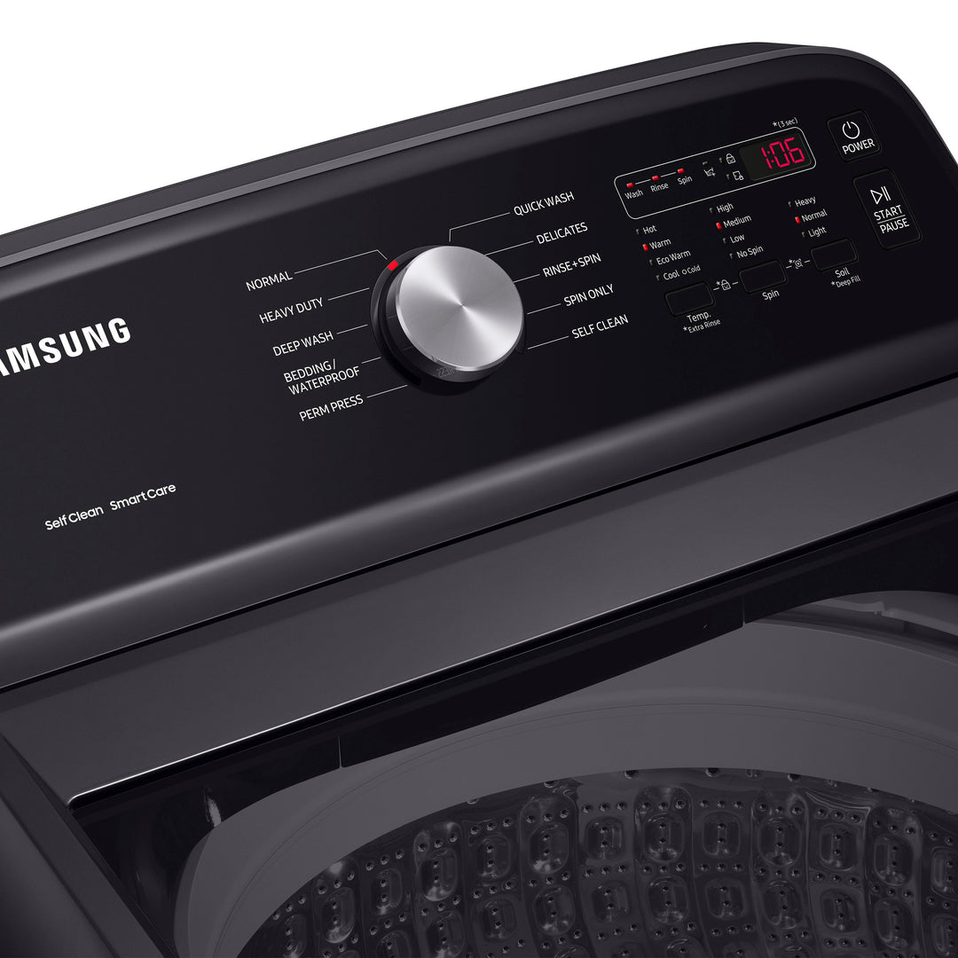 Samsung - 5.0 cu. ft. Large Capacity Top Load Washer with Deep Fill and EZ Access Tub - Brushed Black_2