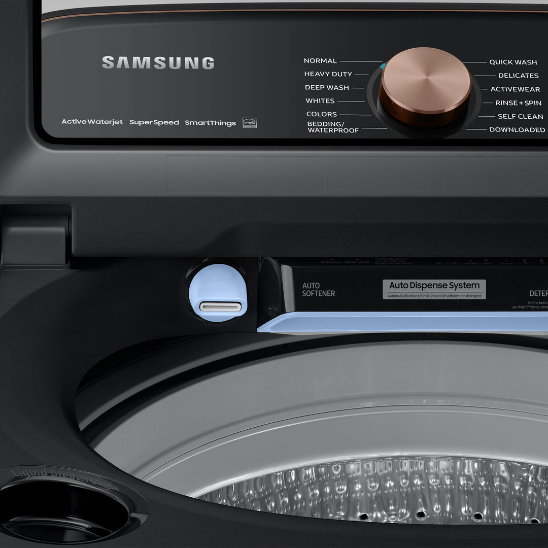 Samsung - 5.5 cu. ft. Extra-Large Capacity Smart Top Load Washer with Auto Dispense System - Brushed Black_9