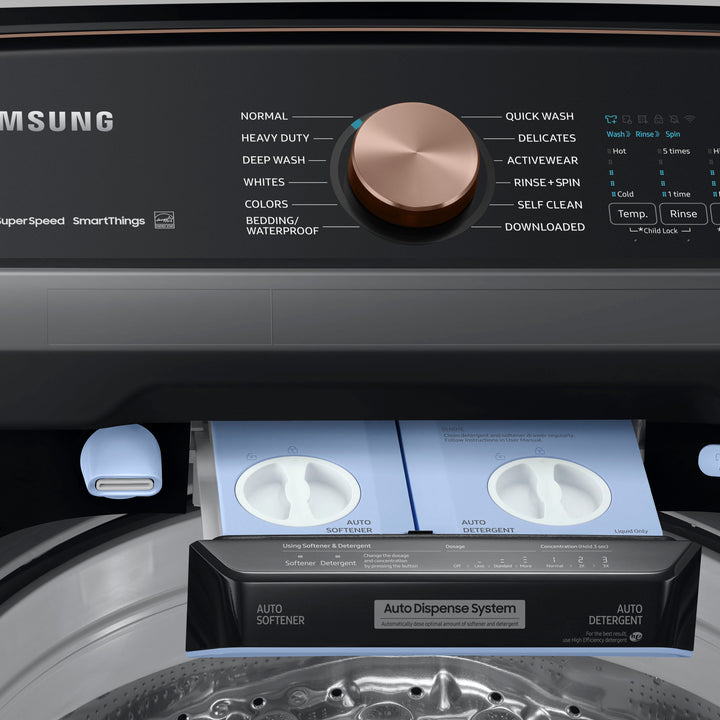 Samsung - 5.5 cu. ft. Extra-Large Capacity Smart Top Load Washer with Auto Dispense System - Brushed Black_4