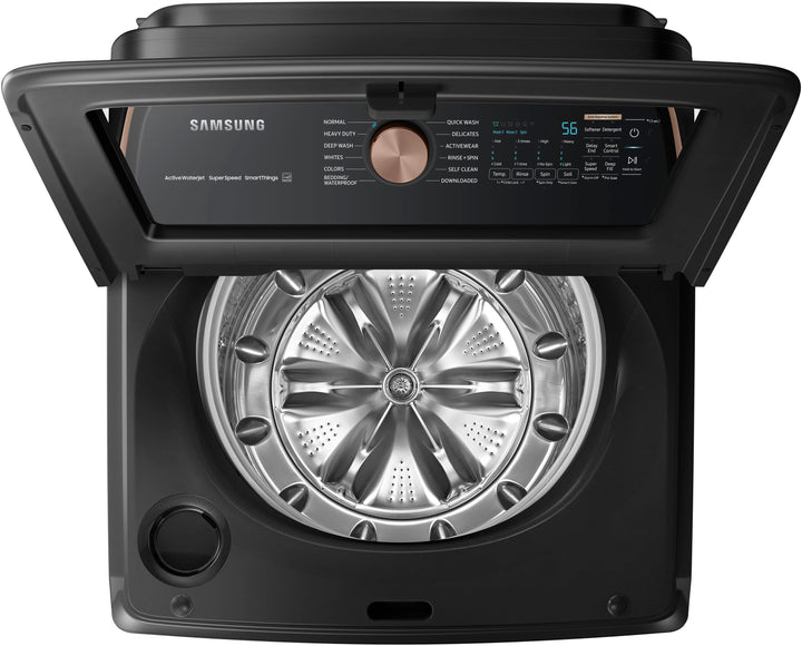 Samsung - 5.5 cu. ft. Extra-Large Capacity Smart Top Load Washer with Auto Dispense System - Brushed Black_2