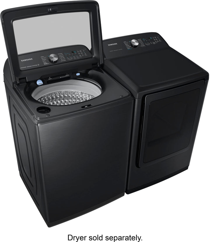 Samsung - 5.2 cu. ft. Large Capacity Smart Top Load Washer with Super Speed Wash - Brushed Black_1