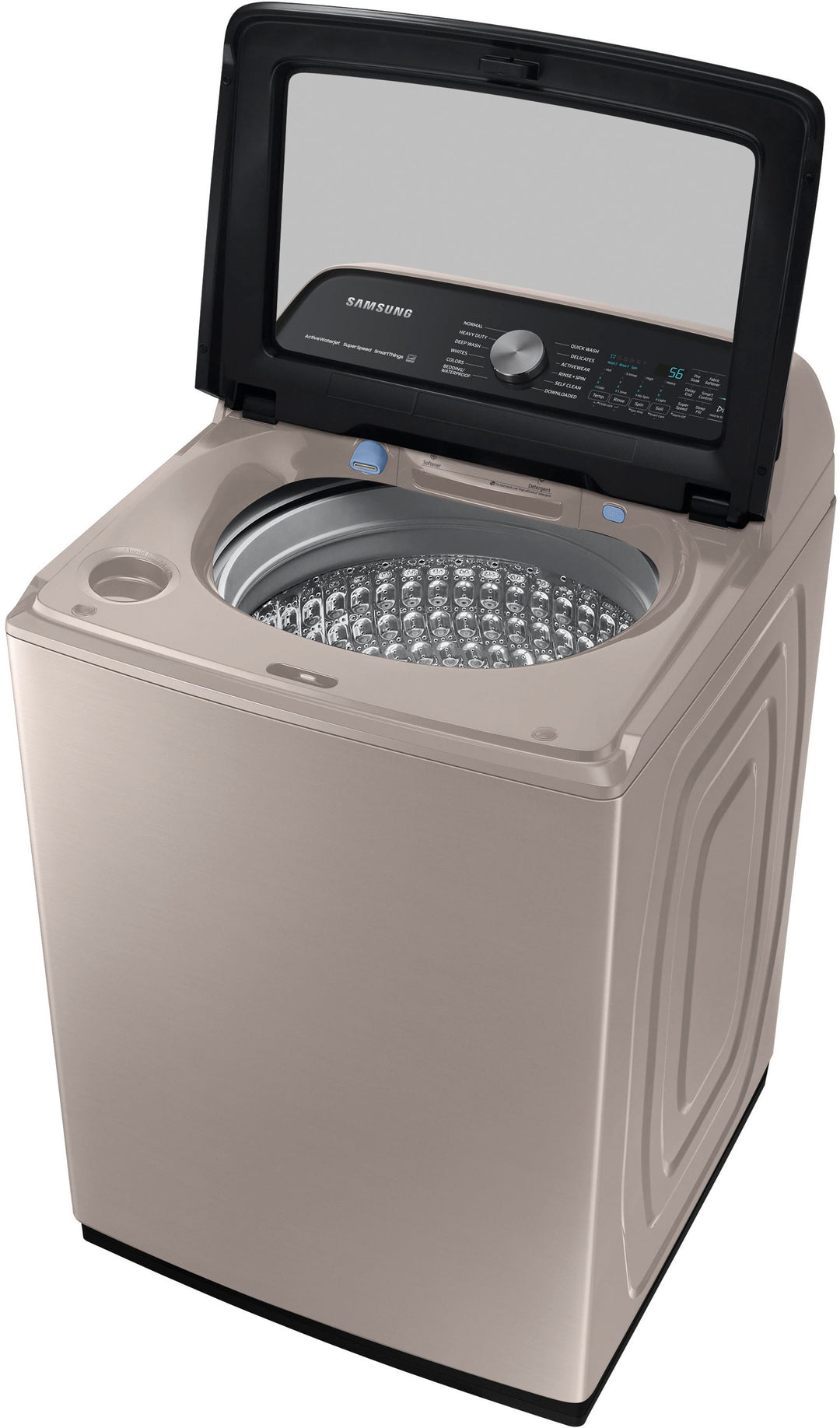 Samsung - 5.2 cu. ft. Large Capacity Smart Top Load Washer with Super Speed Wash - Champagne_7