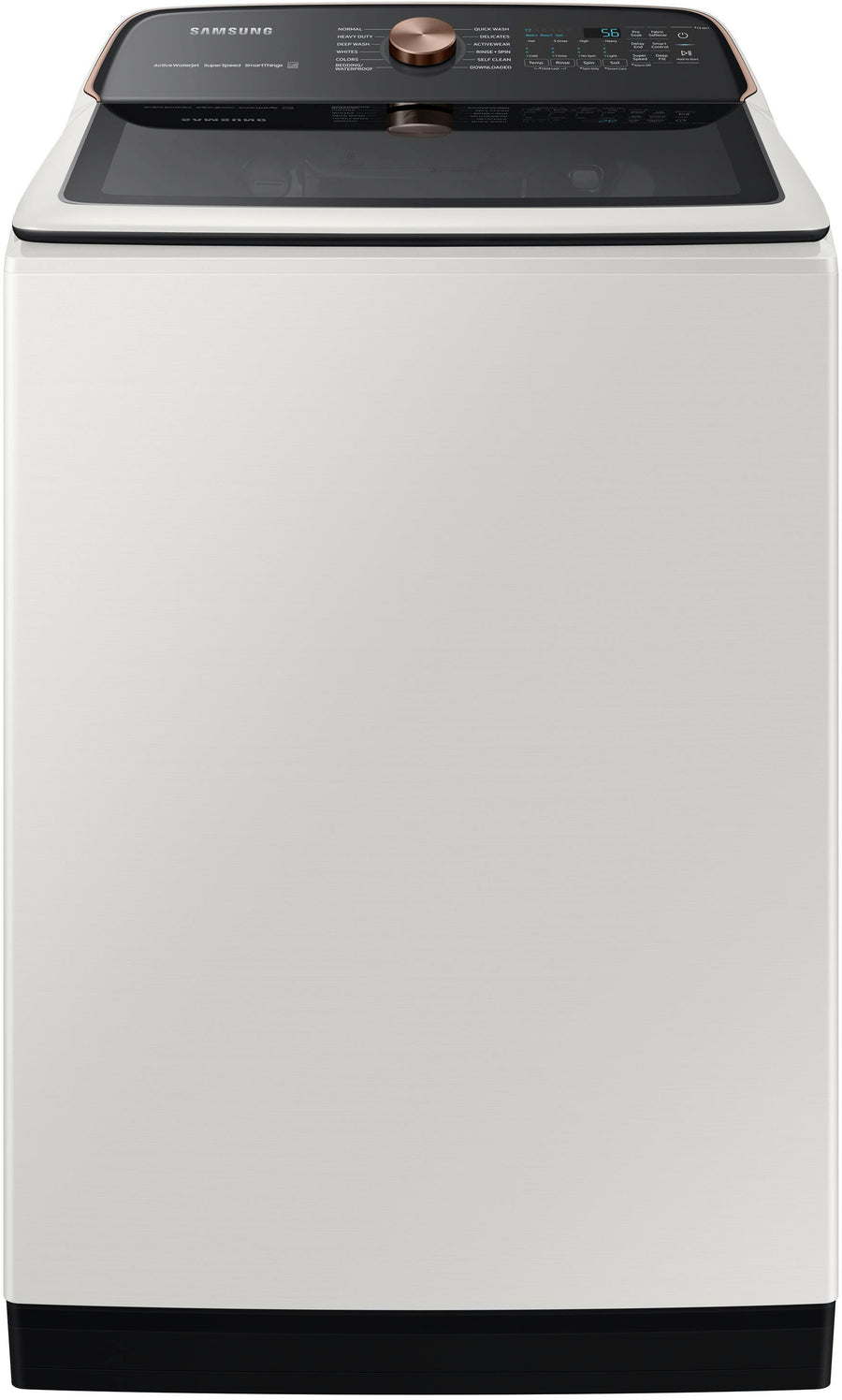 Samsung - 5.5 cu. ft. Extra-Large Capacity Smart Top Load Washer with Super Speed Wash - Ivory_0