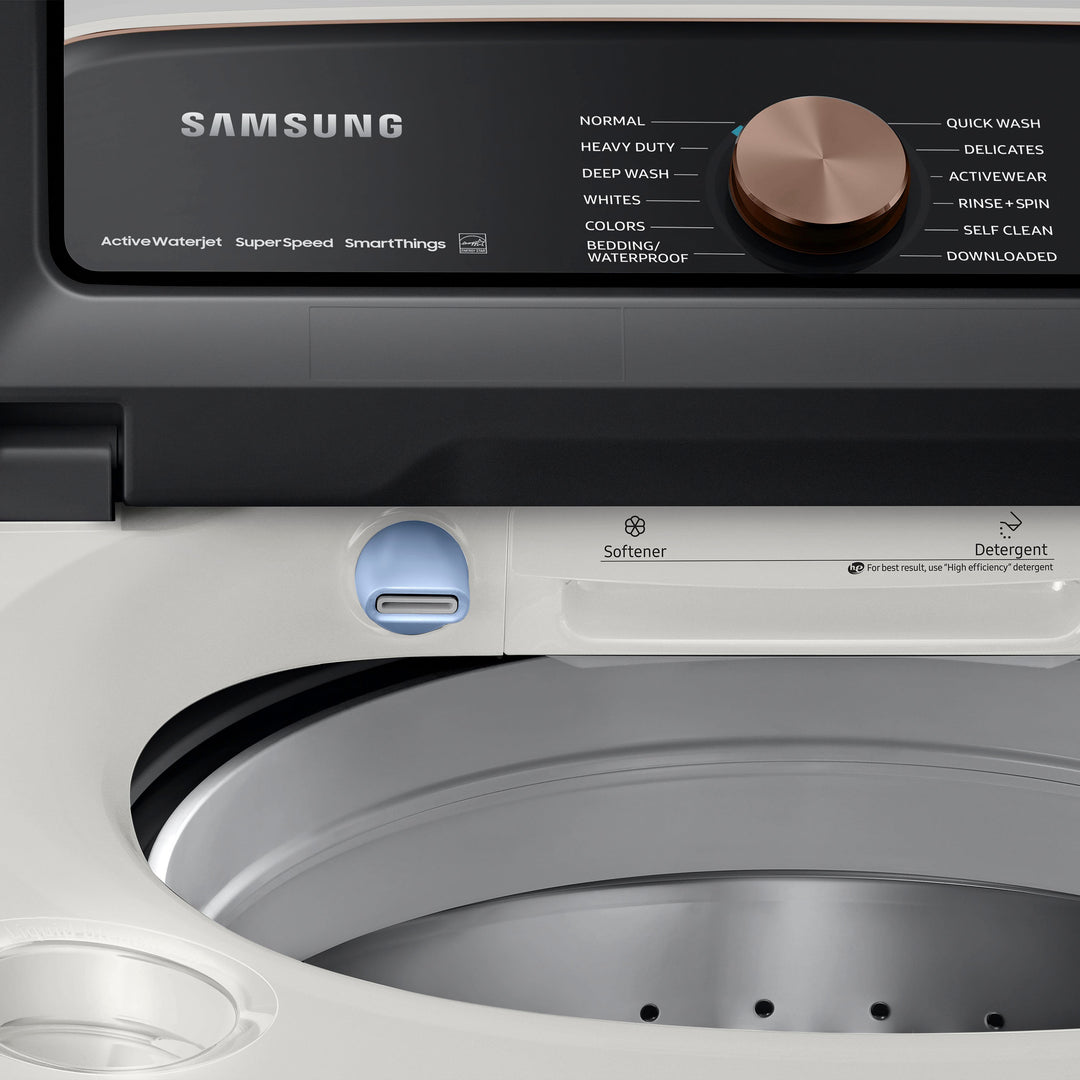 Samsung - 5.5 cu. ft. Extra-Large Capacity Smart Top Load Washer with Super Speed Wash - Ivory_8
