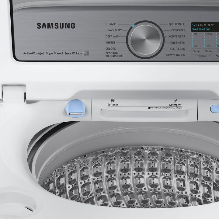 Samsung - 5.2 cu. ft. Large Capacity Smart Top Load Washer with Super Speed Wash - White_10