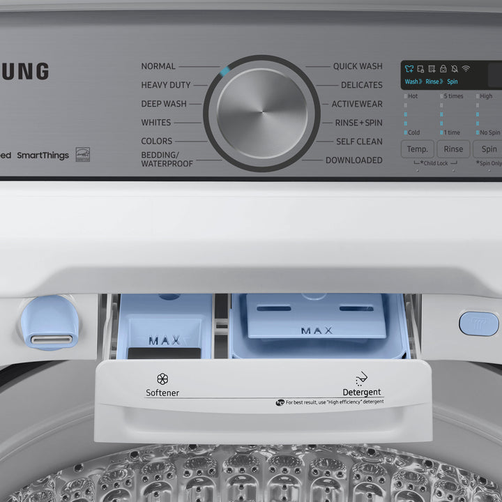 Samsung - 5.2 cu. ft. Large Capacity Smart Top Load Washer with Super Speed Wash - White_4