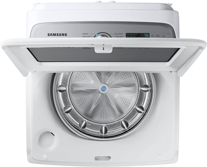 Samsung - 5.2 cu. ft. Large Capacity Smart Top Load Washer with Super Speed Wash - White_2