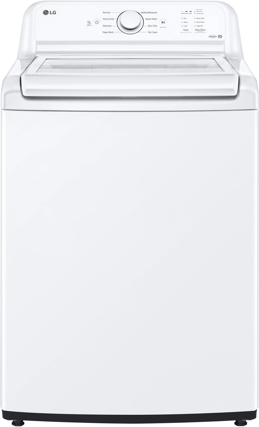 LG - 4.1 Cu. Ft. Smart Top Load Washer with SlamProof Glass Lid - White_0