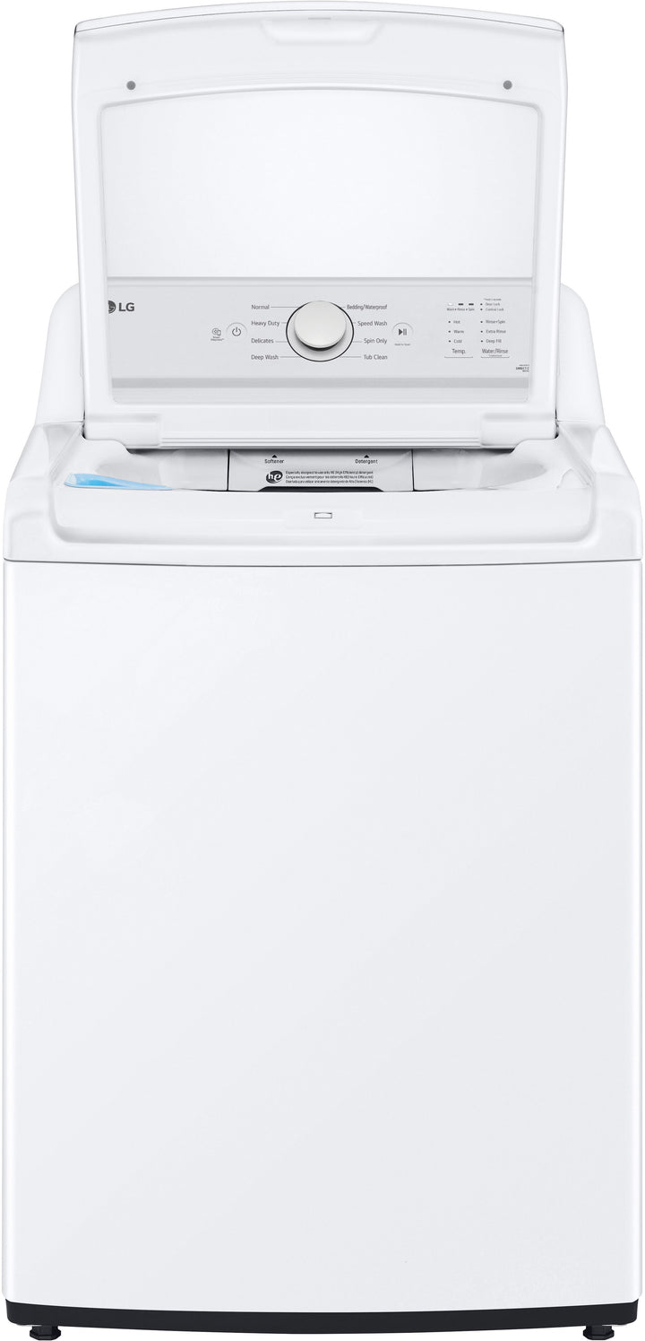 LG - 4.1 Cu. Ft. Smart Top Load Washer with SlamProof Glass Lid - White_4