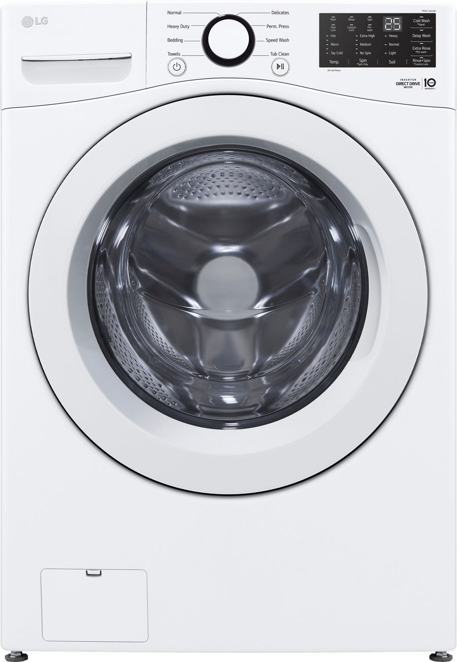 LG - 5.0 Cu. Ft. High-Efficiency Smart Front Load Washer with 6Motion Technology - White_0