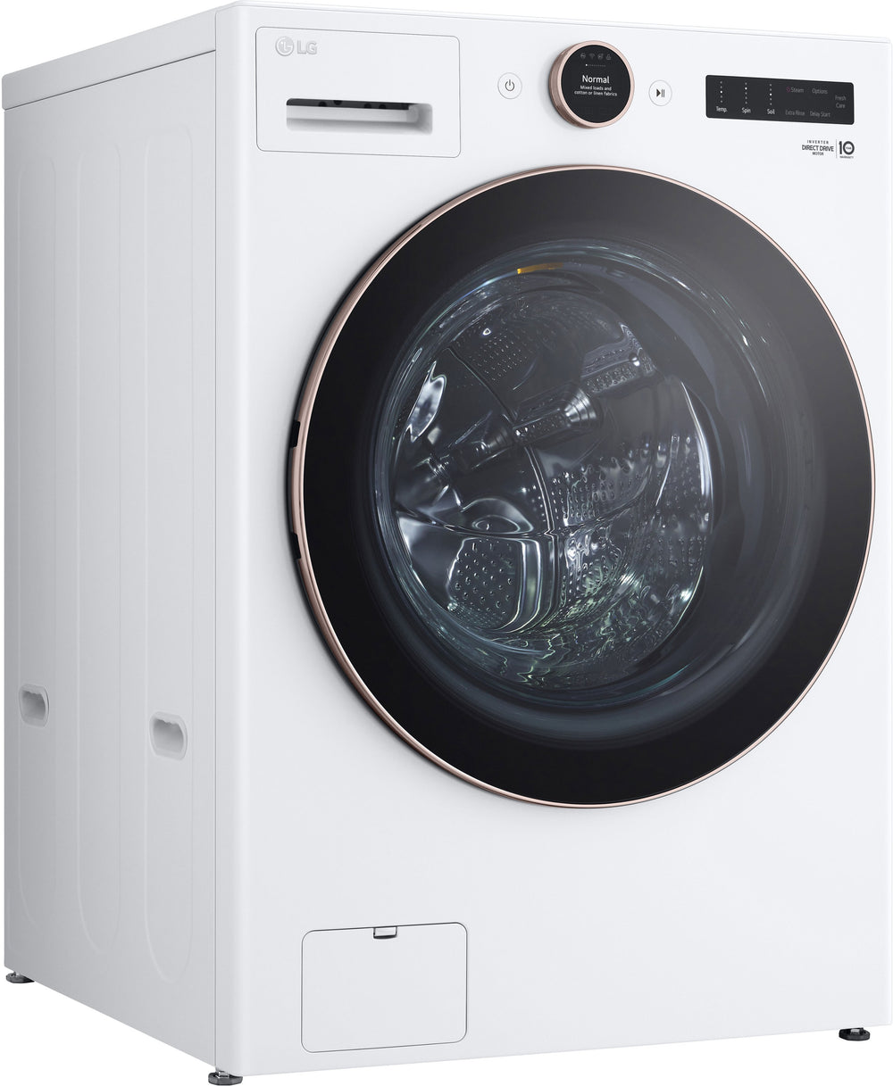 LG - 5.0 Cu. Ft. High-Efficiency Smart Front Load Washer with Steam and TurboWash 360 - White_1