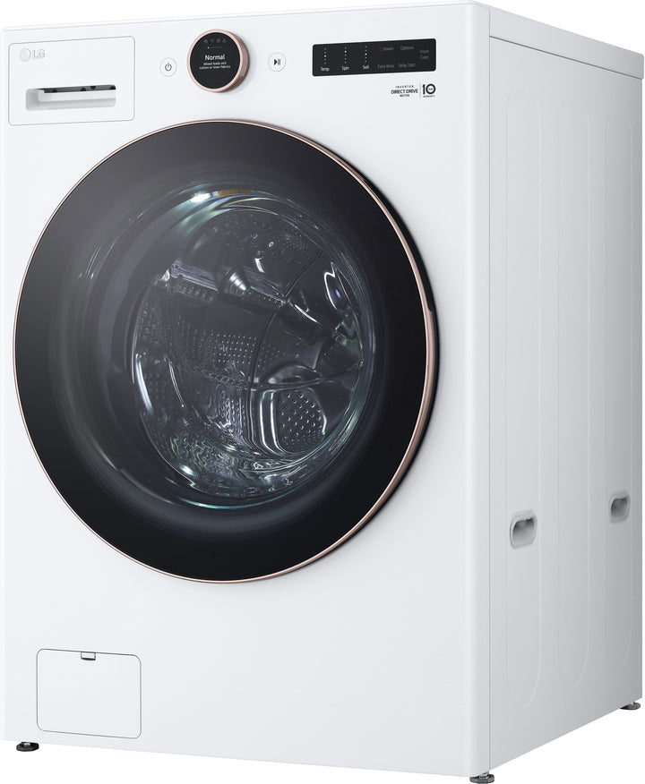LG - 5.0 Cu. Ft. High-Efficiency Smart Front Load Washer with Steam and TurboWash 360 - White_2