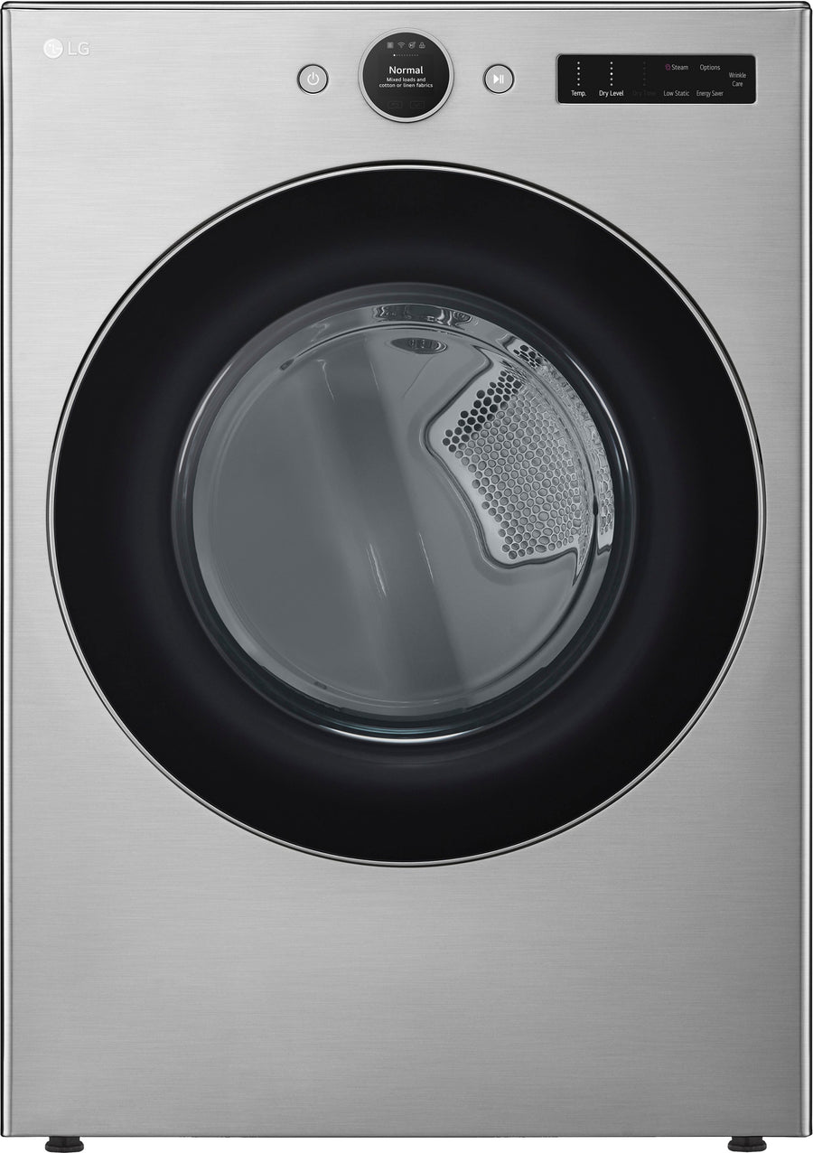 LG - 7.4 Cu. Ft. Smart Electric Dryer with Steam and Sensor Dry - Graphite Steel_0