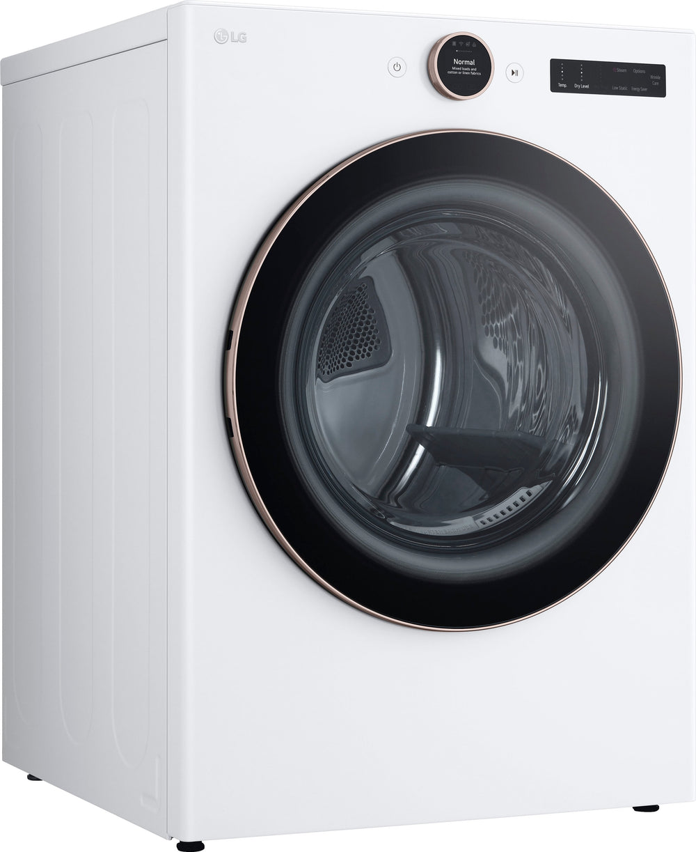 LG - 7.4 Cu. Ft. Smart Gas Dryer with Steam and Sensor Dry - White_1