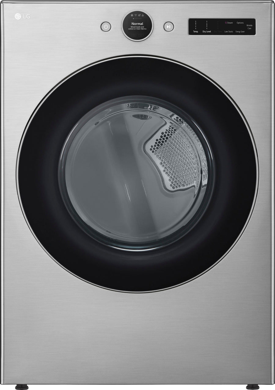 LG - 7.4 Cu. Ft. Smart Gas Dryer with Steam and Sensor Dry - Graphite Steel_0