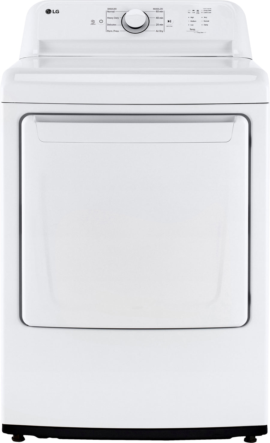 LG - 7.3 Cu. Ft. Smart Electric Dryer with Sensor Dry - White_0
