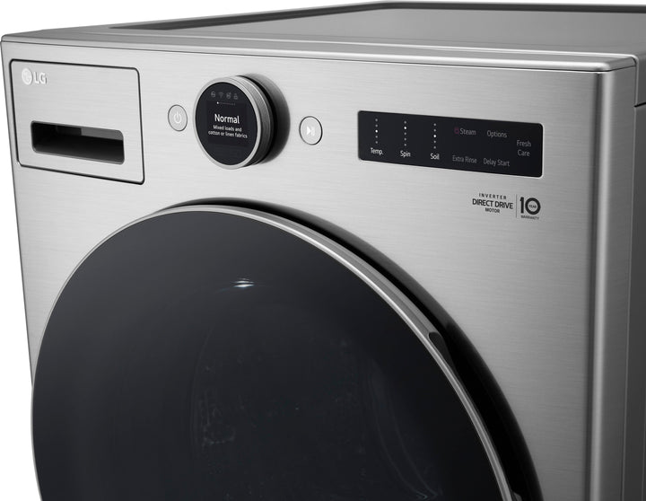 LG - 4.5 Cu. Ft. High-Efficiency Smart Front Load Washer with Steam and TurboWash 360 - Graphite Steel_18