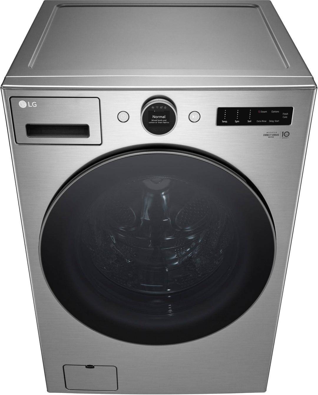 LG - 4.5 Cu. Ft. High-Efficiency Smart Front Load Washer with Steam and TurboWash 360 - Graphite Steel_6