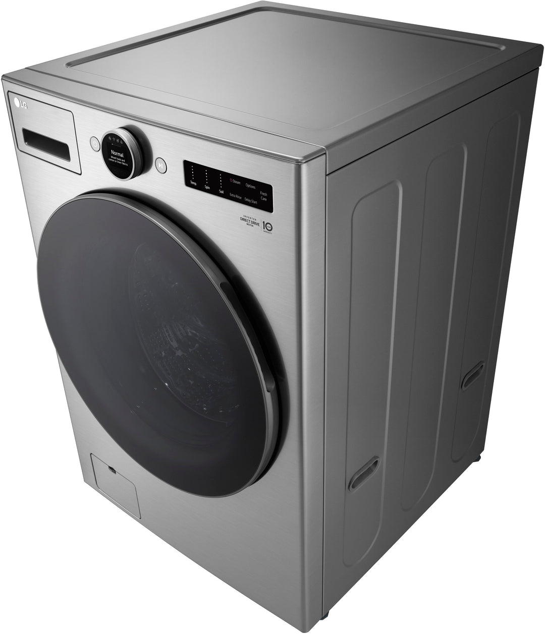 LG - 4.5 Cu. Ft. High-Efficiency Smart Front Load Washer with Steam and TurboWash 360 - Graphite Steel_4