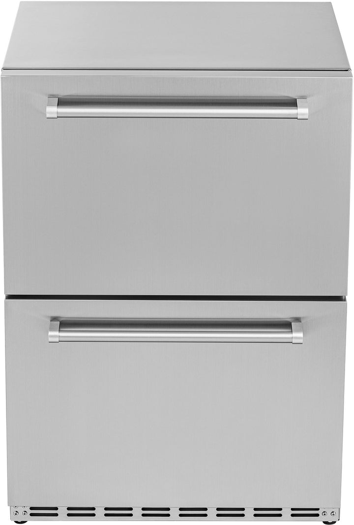 NewAir - 132-Can Built-in Commercial Grade Wine and Beverage Cooler with Dual Drawers - Stainless steel_7