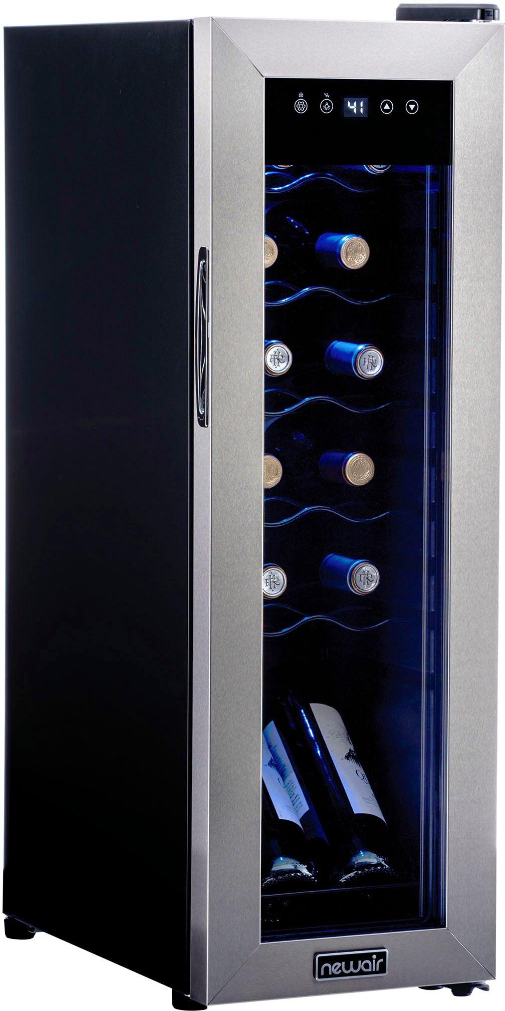 NewAir - 12-Bottle Wine Cooler with Compressor Cooling - Stainless steel_0