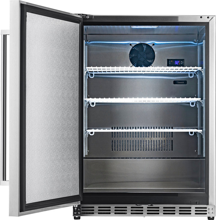 NewAir - 160-Can Built-In Commercial Grade Wine and Beverage Cooler with Weatherproof Design for Indoor or Outdoor Use - Stainless steel_6