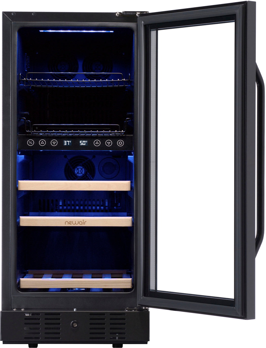 NewAir - 13-Bottle and 48-Can Built-in Dual Zone Beverage Cooler with SplitShelf - Black Stainless Steel_5